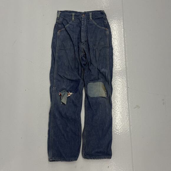 Vintage 60s Roy Rogers Dark Lined Workwear Jeans 24x26 - Picture 1 of 6